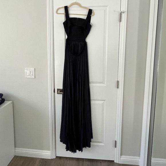 A.L.C. Pleated Olivia Gown navy XS - Picture 5 of 9